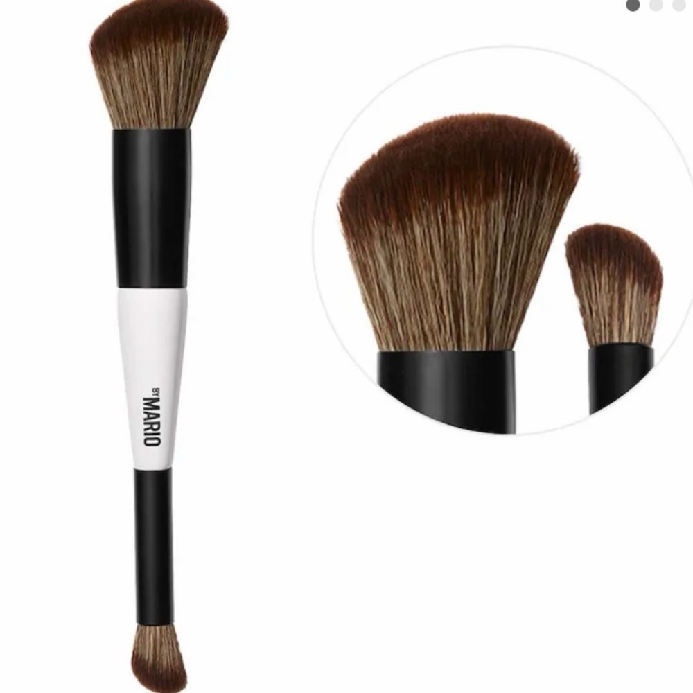Makeup By Mario Dual-Ended Brush - Black and Brown